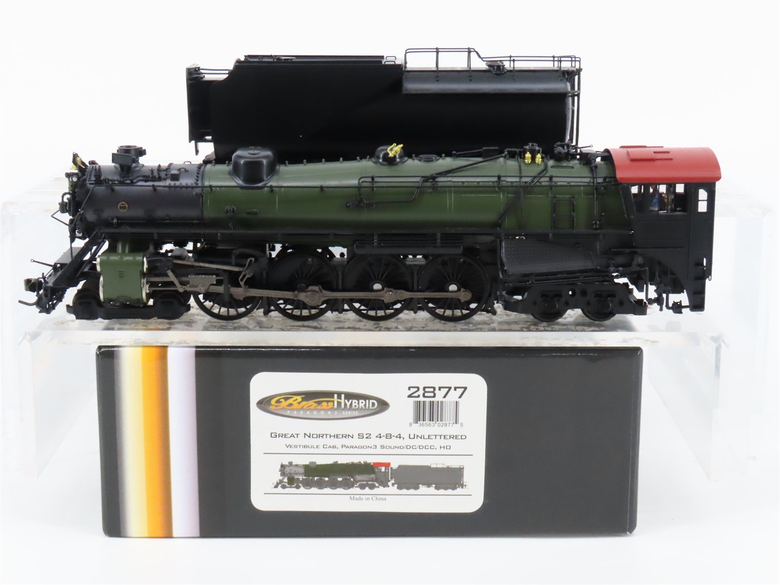 HO Broadway Limited BLI BRASS HYBRID 2877 GN Unlettered 4-8-4 S2 Steam -Paragon3