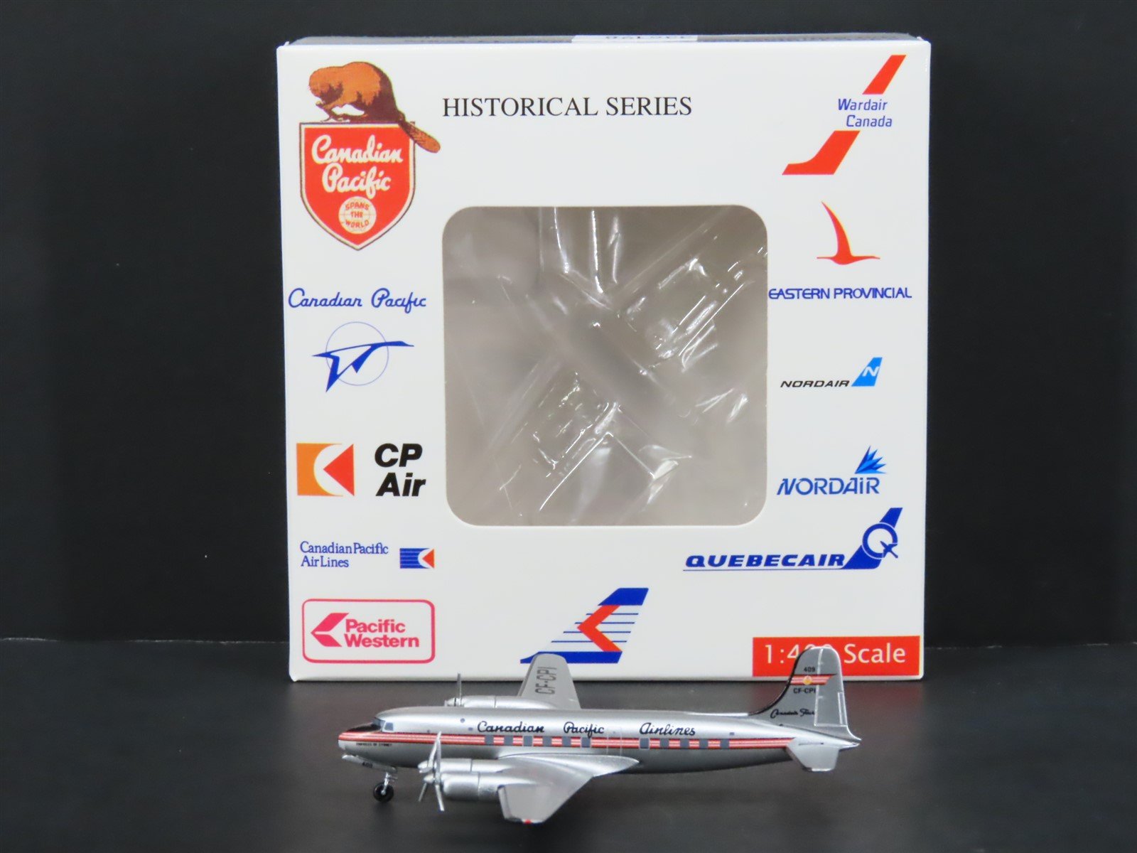 1:400 Aero Classics Die-Cast Canadian Pacific Airlines Douglas DC-4 Airliner