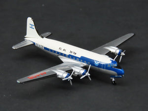 1:400 Scale Aero Classics Die-Cast El Al Douglas DC-4 Airliner 4X-ADB