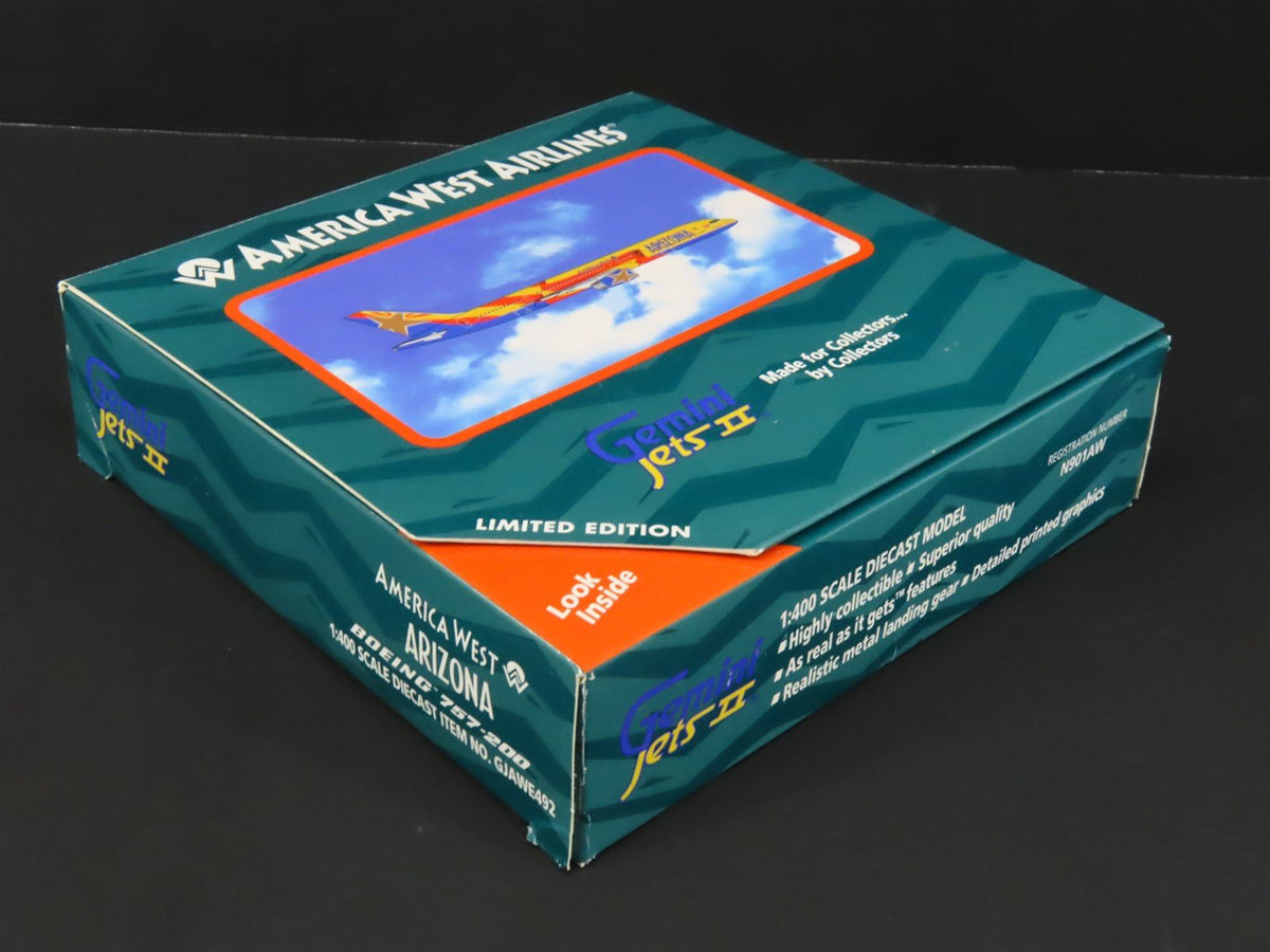 1:400 Gemini Jets II GJAWE492 Die-Cast America West Arizona Boeing 757 Aircraft