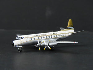 1:400 Aero Classics Diecast Continental Airlines Vickers Viscount V-800 Airliner