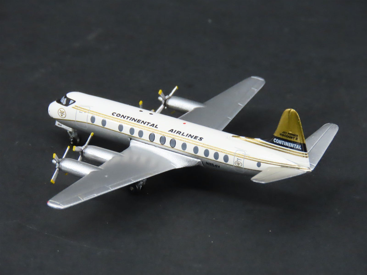 1:400 Aero Classics Diecast Continental Airlines Vickers Viscount V-800 Airliner