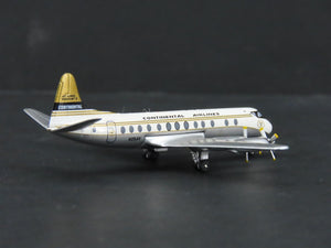 1:400 Aero Classics Diecast Continental Airlines Vickers Viscount V-800 Airliner