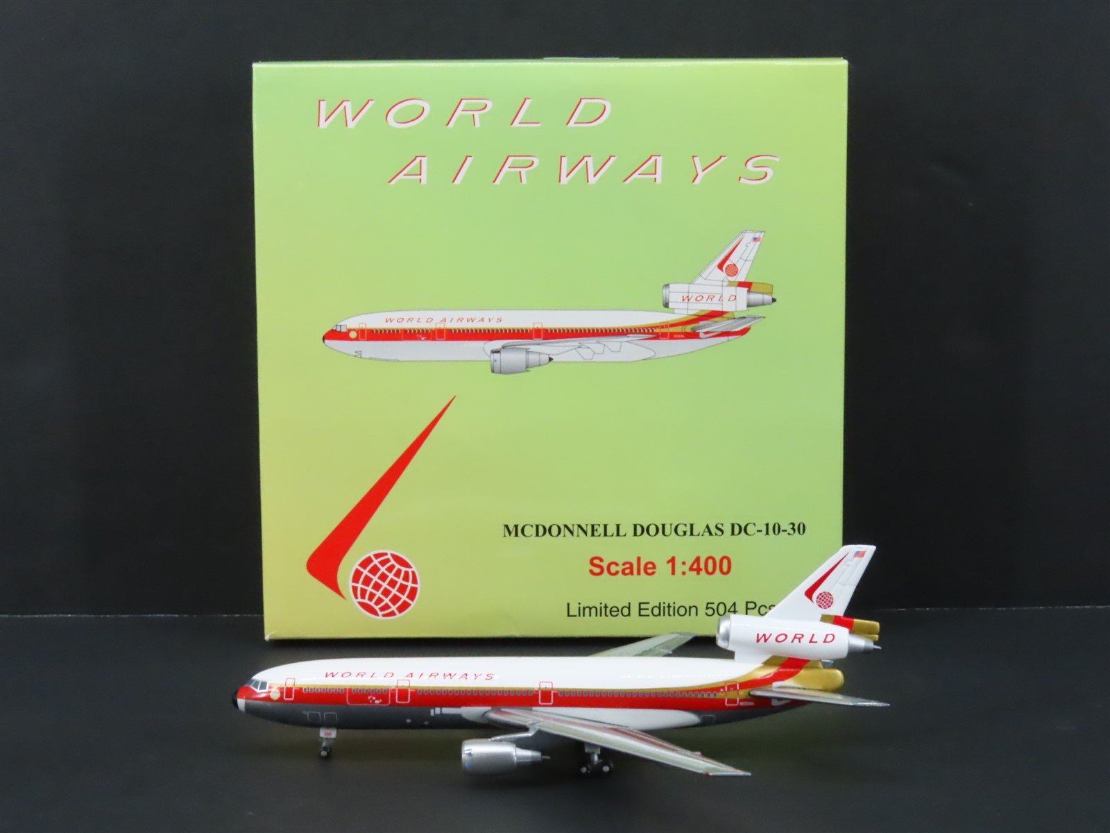 1:400 Gemini Jets II GJWOA502 Die-Cast World McDonnell Douglas DC-10-30 Aircraft