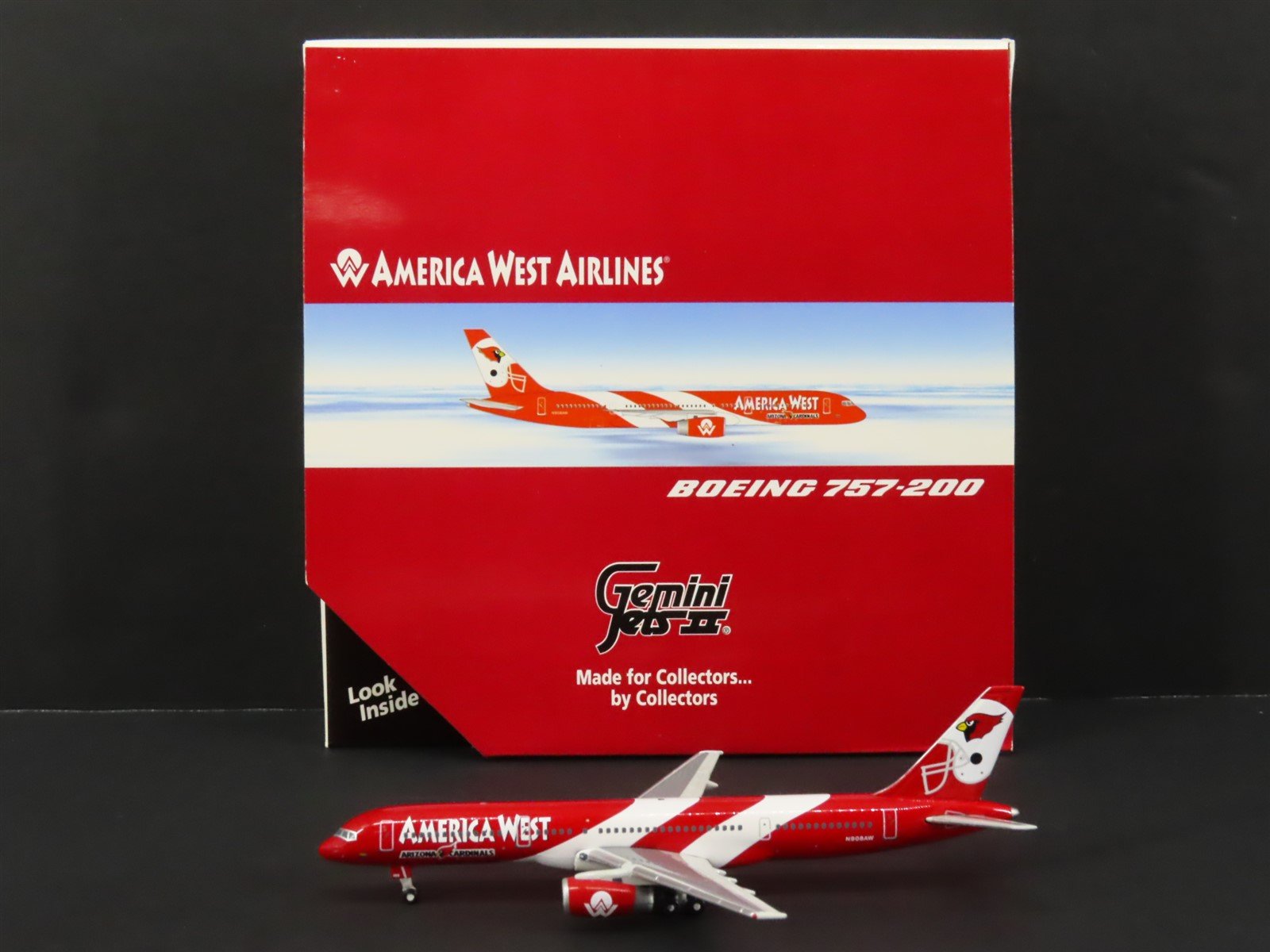 1:400 Gemini Jets II GJAWE554 Die-Cast Arizona Cardinals Boeing 737-500 Aircraft