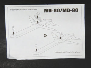 1:400 Scale Dragon Wings Diecast Crosshair McDonnell Douglas MD-83 Airliner