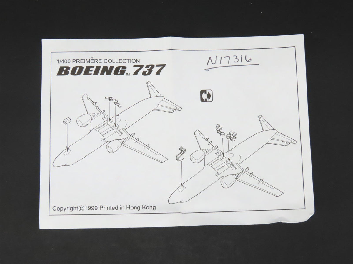 1:400 Scale Dragon Wings 55137-03 Die-Cast New York Air Boeing B737-3TO Aircraft