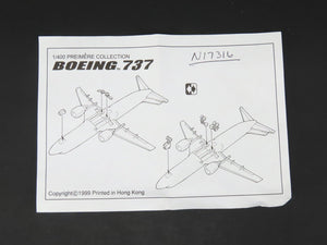 1:400 Scale Dragon Wings 55137-03 Die-Cast New York Air Boeing B737-3TO Aircraft