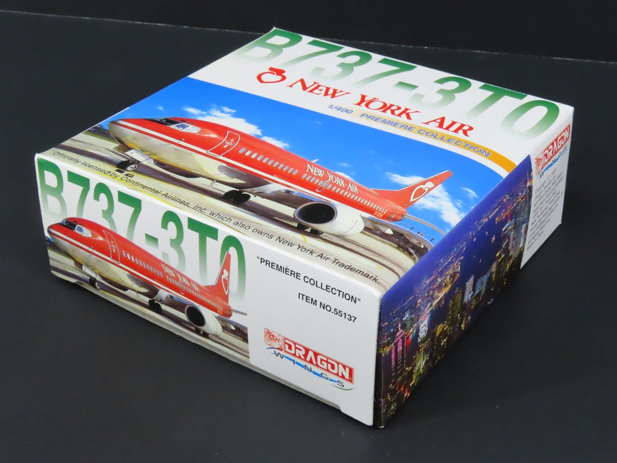 1:400 Scale Dragon Wings 55137-03 Die-Cast New York Air Boeing B737-3TO Aircraft