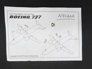 1:400 Dragon Wings 55240-03 Die-Cast North American Boeing B737-86N Aircraft