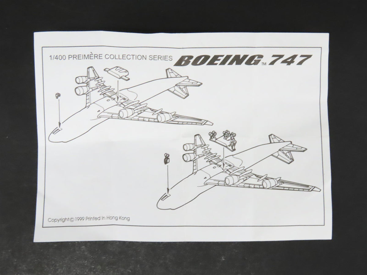 1:400 Scale Dragon Wings 57003 Diecast All White Series Boeing 747-400 Airliner