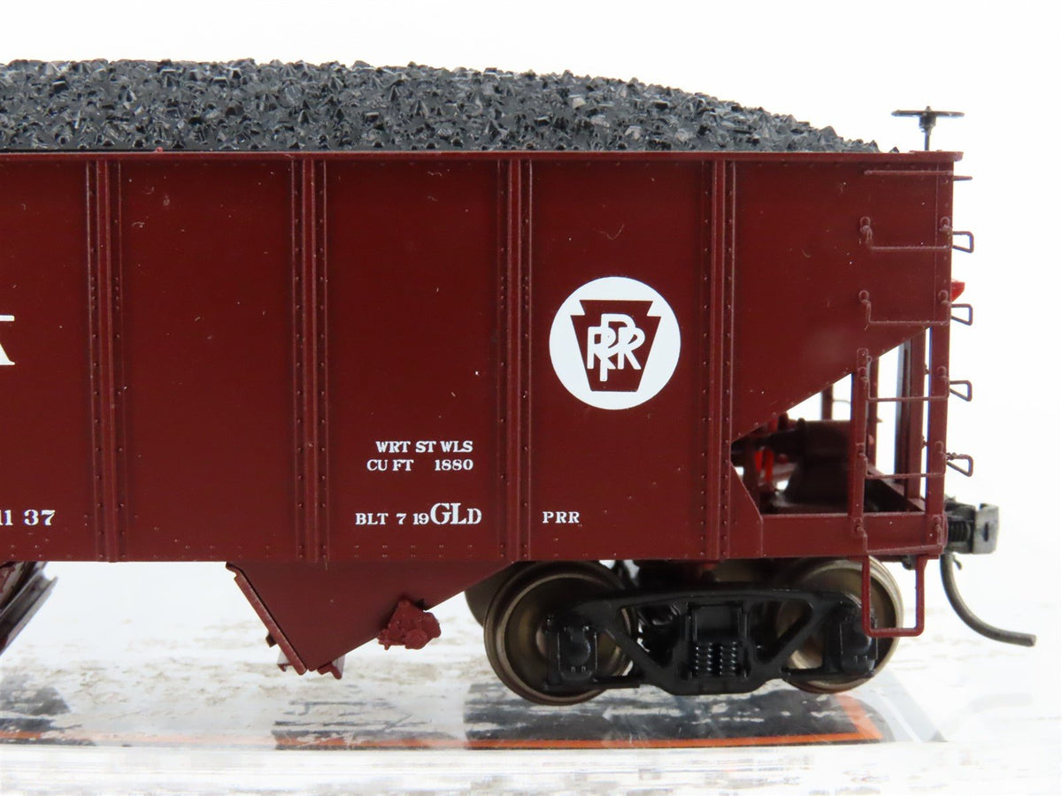 HO Scale MTH 80-90012E PRR Pennsylvania Railroad 2-Bay Hopper #220108 w/ Load
