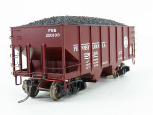 HO Scale MTH 80-90012E PRR Pennsylvania Railroad 2-Bay Hopper #220108 w/ Load