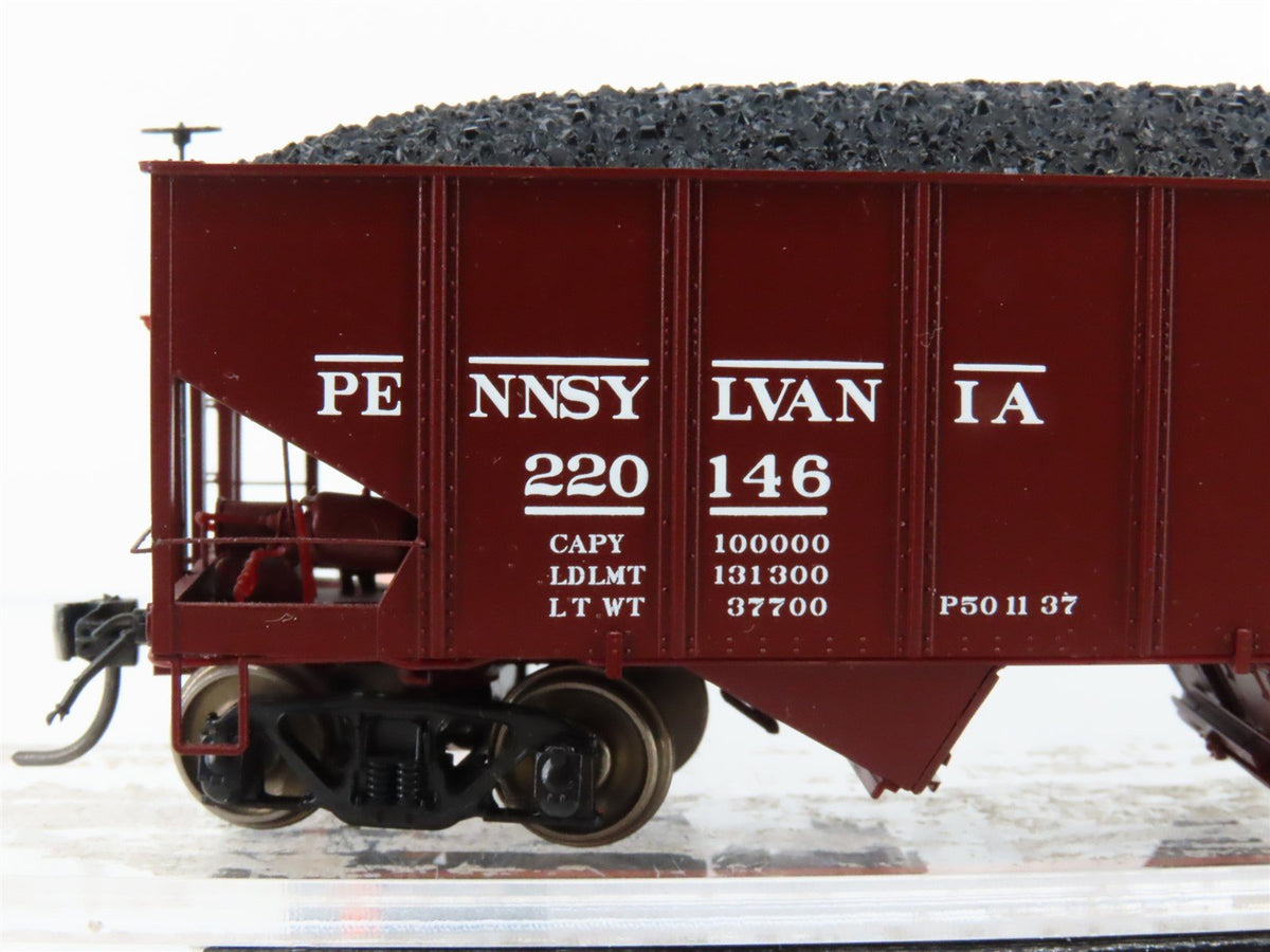 HO Scale MTH 80-90012A PRR Pennsylvania 2-Bay Hopper #220146 Custom Weathered