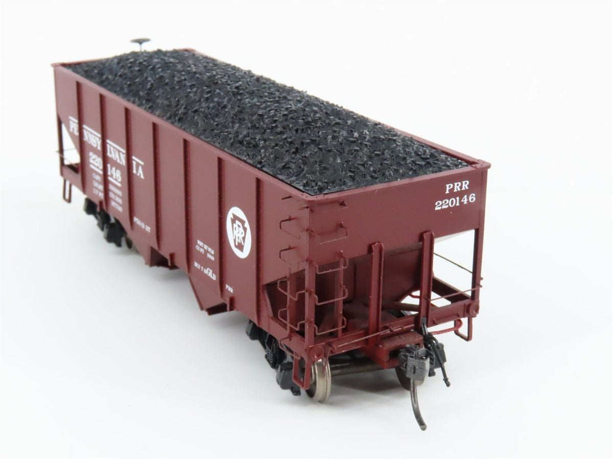HO Scale MTH 80-90012A PRR Pennsylvania 2-Bay Hopper #220146 Custom Weathered