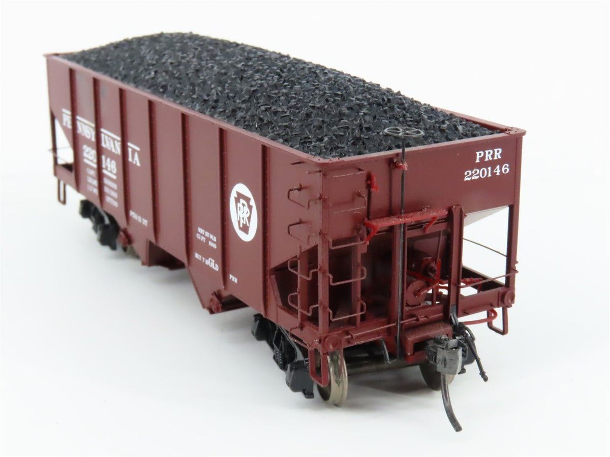 HO Scale MTH 80-90012A PRR Pennsylvania 2-Bay Hopper #220146 Custom Weathered