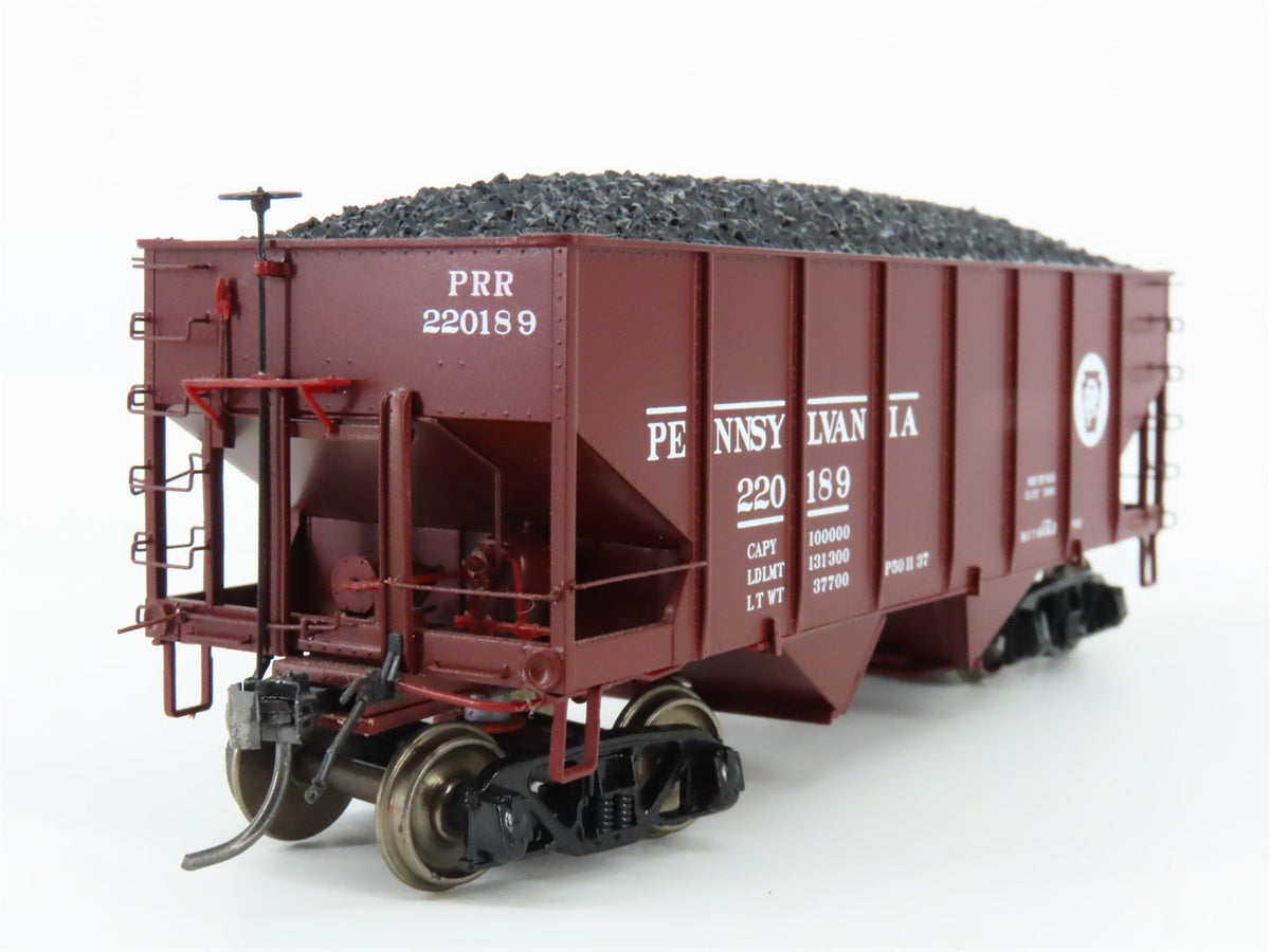 HO Scale MTH 80-90012B PRR Pennsylvania Railroad 2-Bay Open Hopper #220189