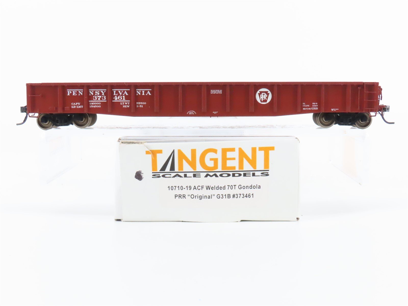 HO Scale Tangent 10710-19 PRR Pennsylvania Railroad Gondola #373461