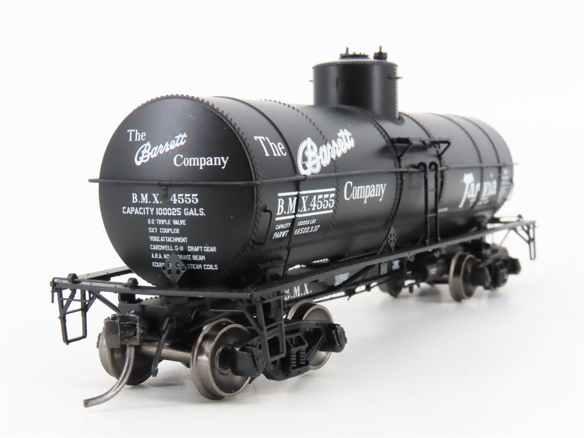 HO Scale Tangent 19067-01 BMX Barrett Tarvia Single Dome Tank Car #4555