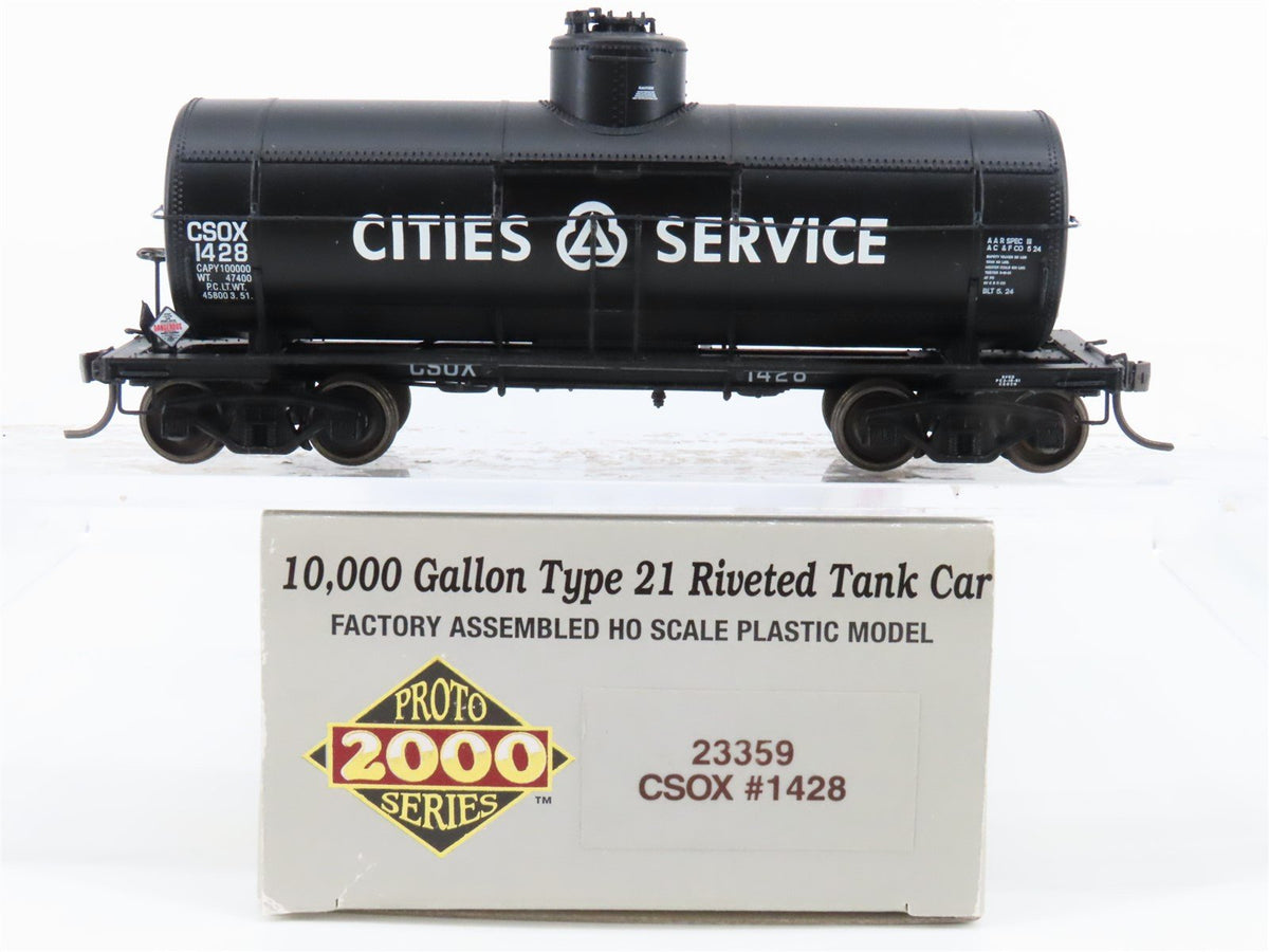 HO Scale PROTO 2000 #23359 CSOX Cities Service Single Dome Tank Car #1428