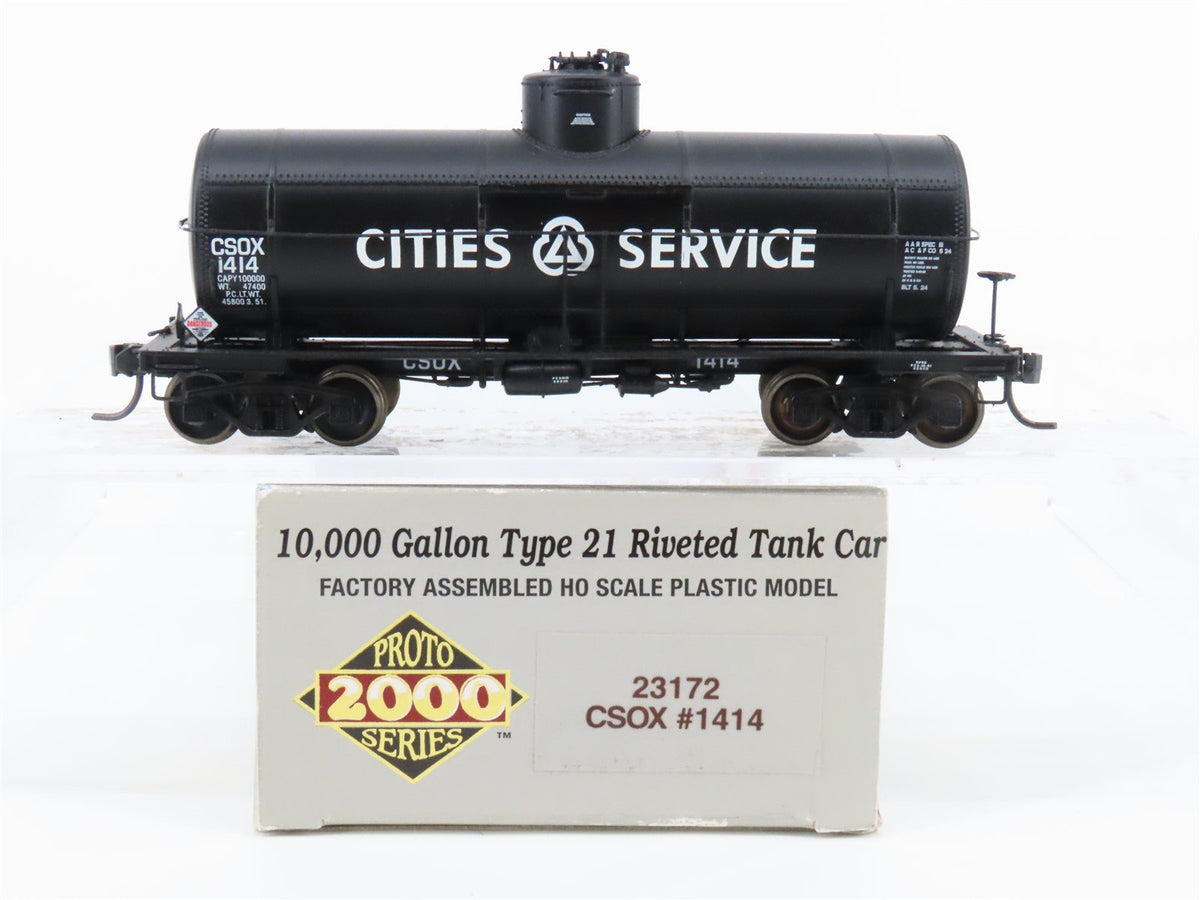 HO Scale PROTO 2000 #23172 CSOX Cities Service Single Dome Tank Car #1414