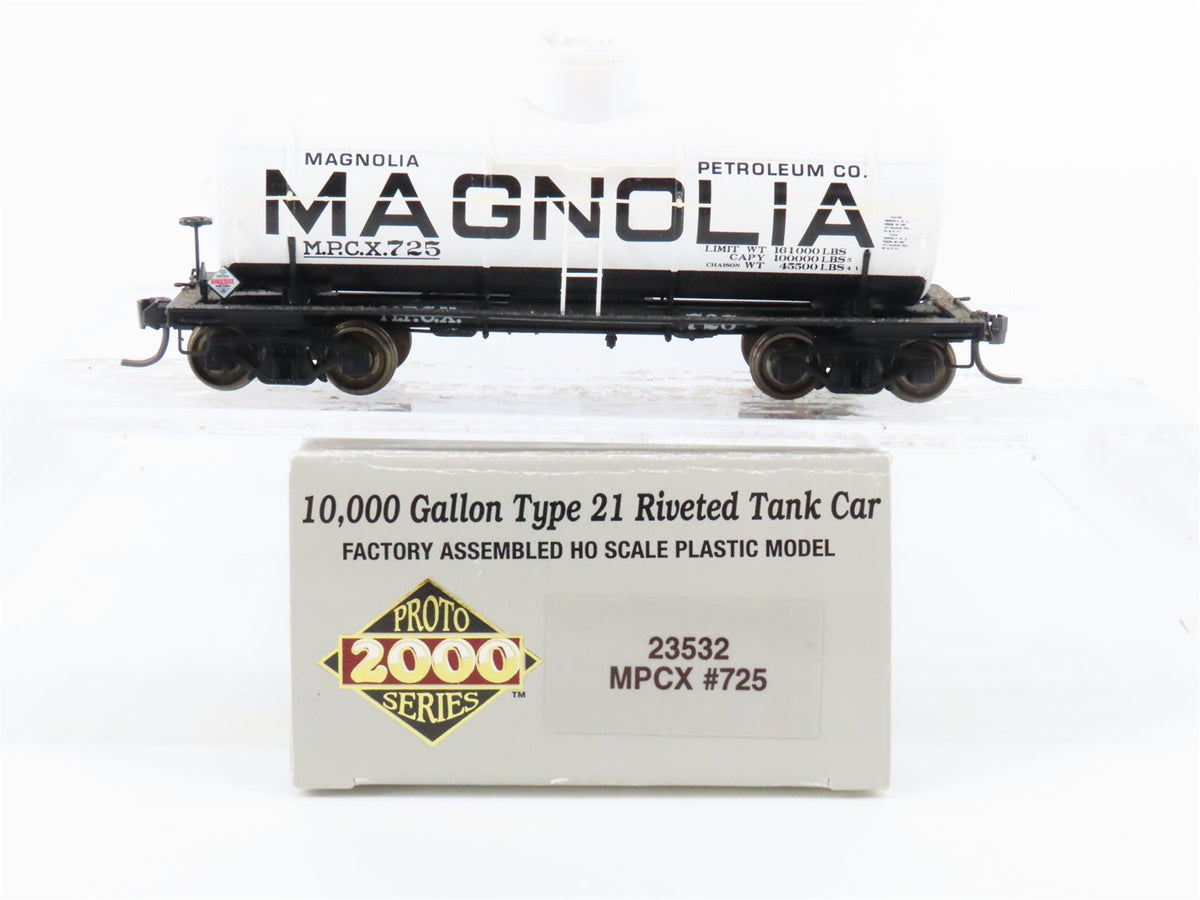 HO Scale PROTO 2000 #23532 MPCX Magnolia Petroleum Single Dome Tank Car #725