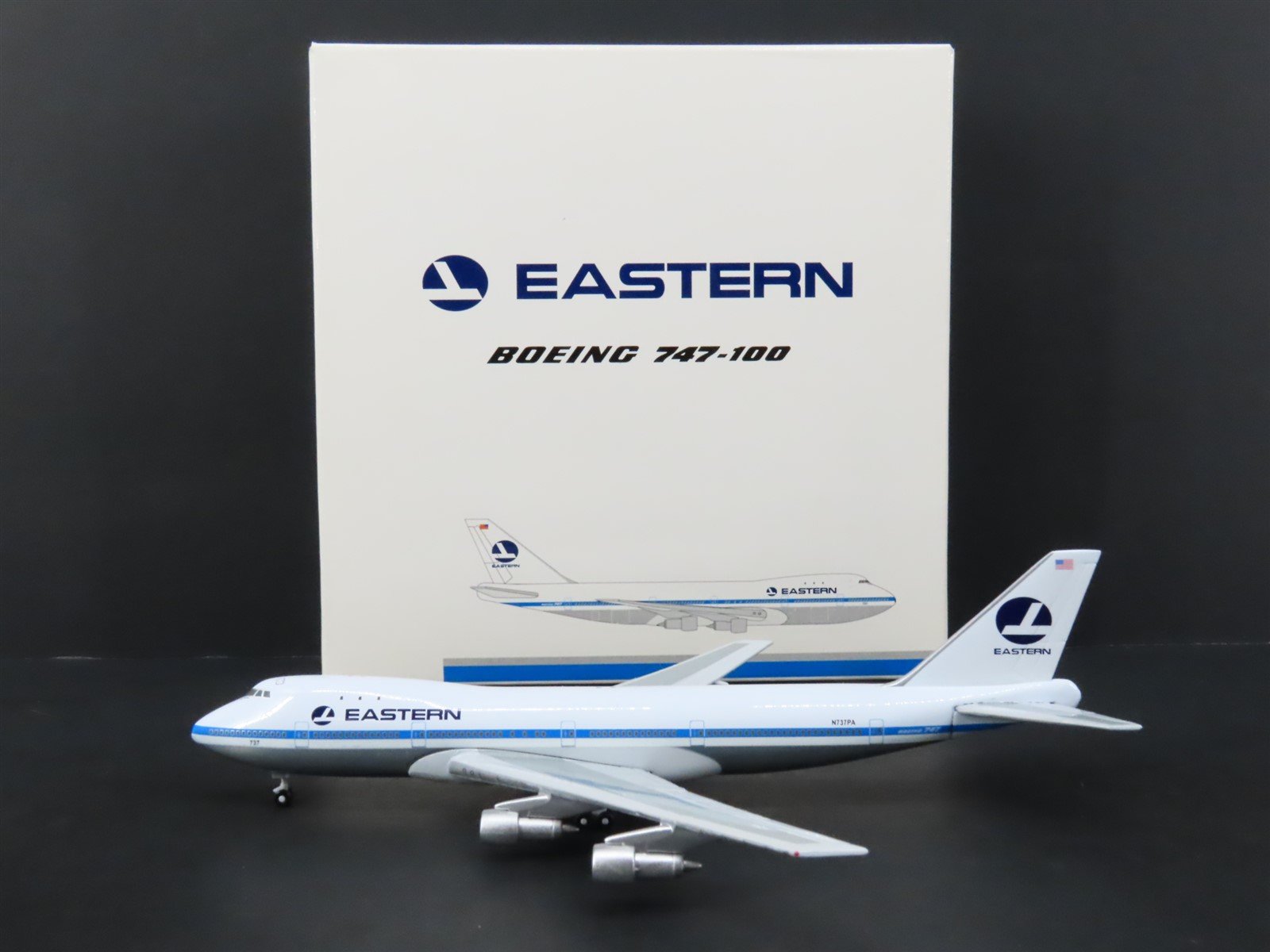 1:400 Scale Gemini Jets Die-Cast Eastern Airlines Boeing 747-100 Airliner
