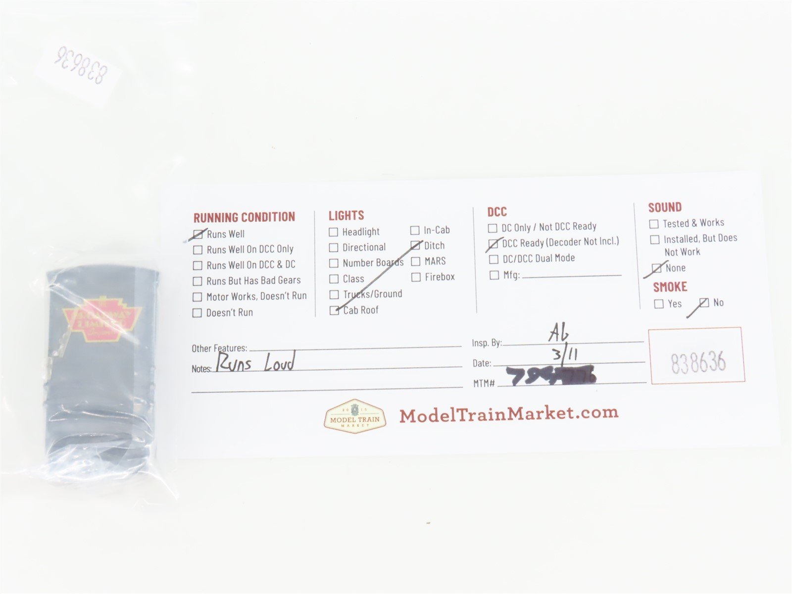 HO Scale Broadway Limited BLI 949B PRR Pennsylvania F7B Diesel #9642B