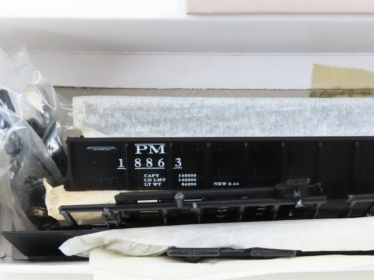 HO Scale PROTO 2000 Kit #8483 PM Pere Marquette 52&#39; 6&quot; Drop End Gondola #18863