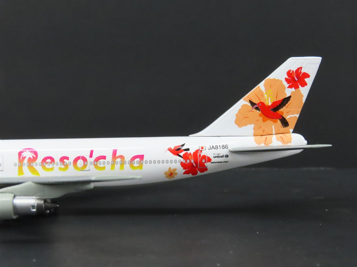 1:400 Dragon Wings 55208 Die-Cast JAL Japan Airlines Resocha B-747-300 Airliner