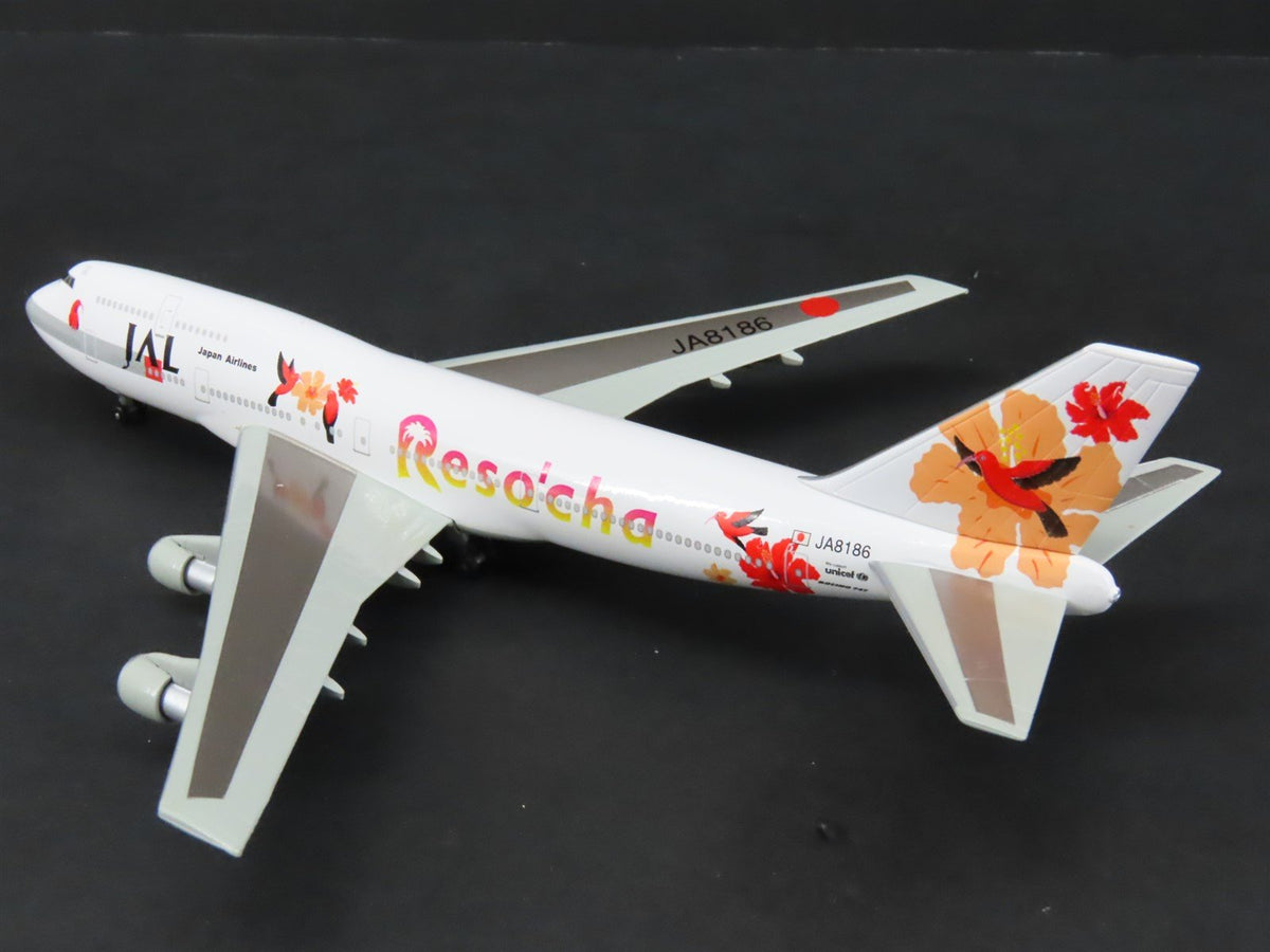 1:400 Dragon Wings 55208 Die-Cast JAL Japan Airlines Resocha B-747-300 Airliner