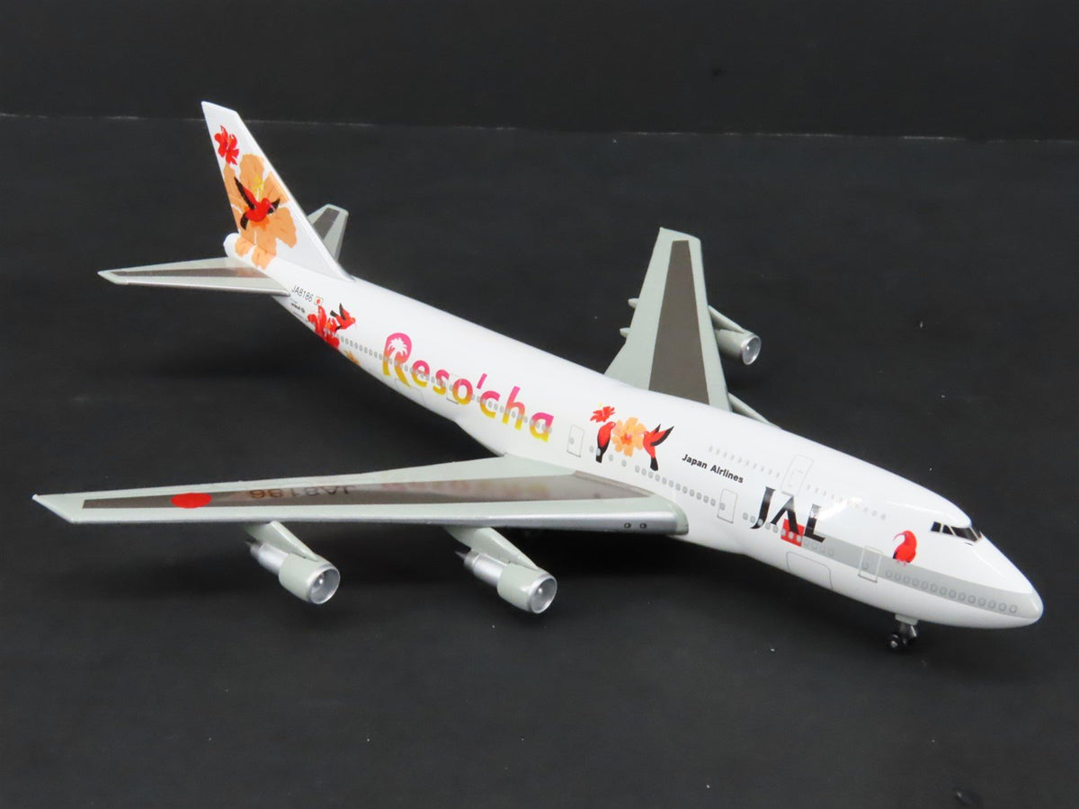 1:400 Dragon Wings 55208 Die-Cast JAL Japan Airlines Resocha B-747-300 Airliner