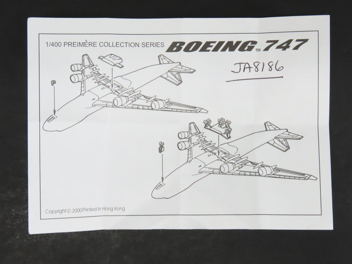 1:400 Dragon Wings 55208 Die-Cast JAL Japan Airlines Resocha B-747-300 Airliner