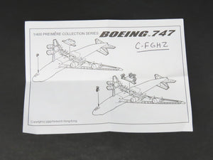 1:400 Dragon Wings 55134 Die-Cast Canadian Airlines Boeing 747-475 Airliner