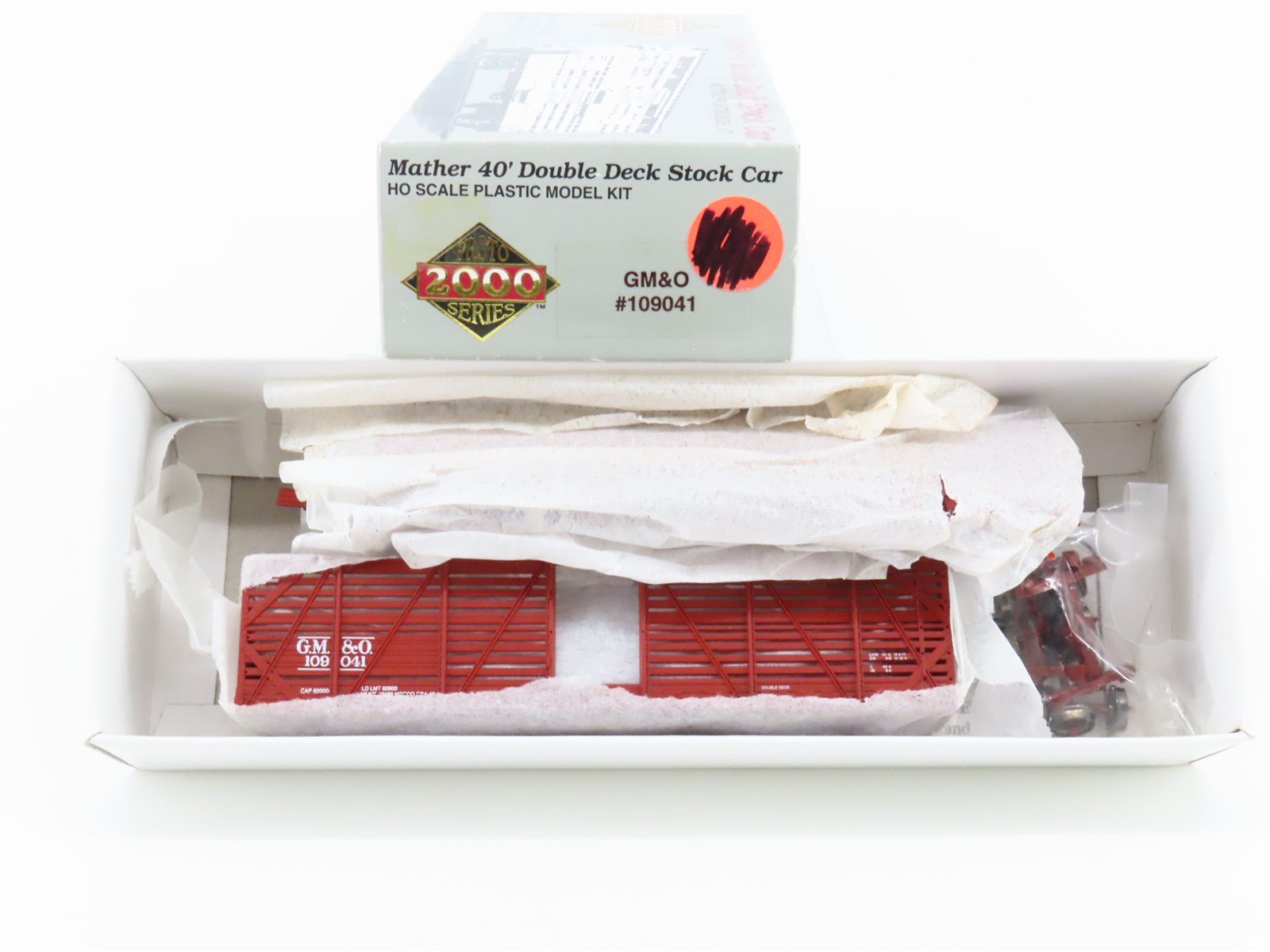 HO Scale PROTO 2000 Kit GM&O Gulf Mobile & Ohio Mather 40' Stock Car #109041