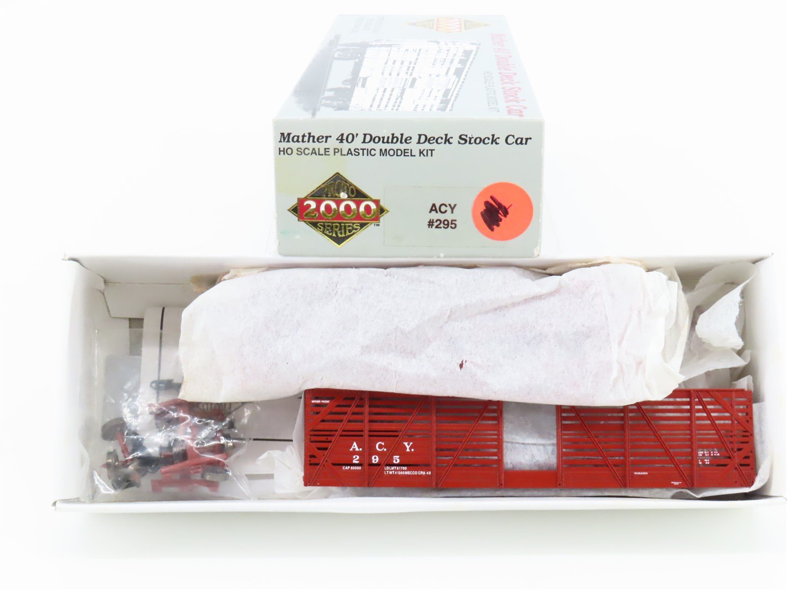HO Scale PROTO 2000 Kit ACY Akron Canton & Youngstown 40' Stock Car #295