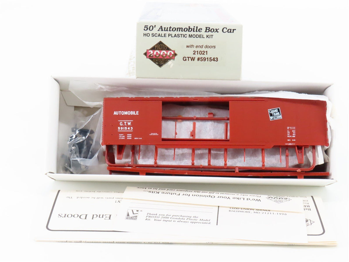 HO PROTO 2000 Kit #21021 GTW Grand Trunk Western 50&#39; Automobile Box Car #591543