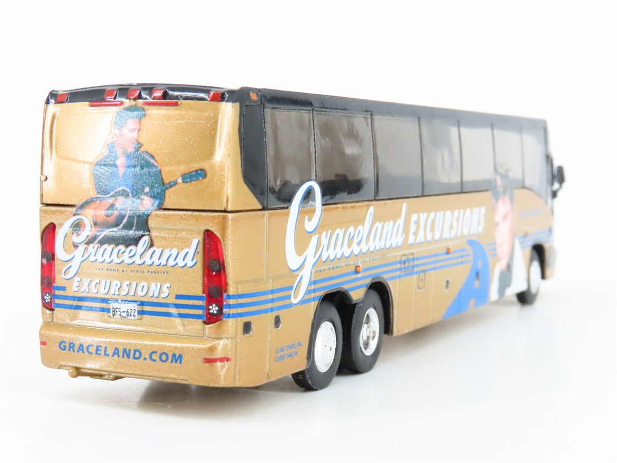 1:87 Iconic Replicas 87-0201 Die-Cast Graceland Excursions MCI Motorcoach Bus