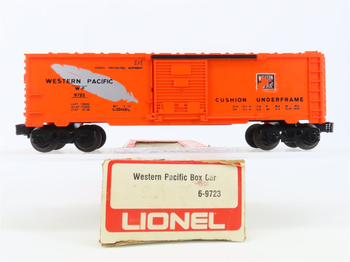 O Gauge 3-Rail Lionel 6-9723 WP Western Pacific Feather Box Car #9750