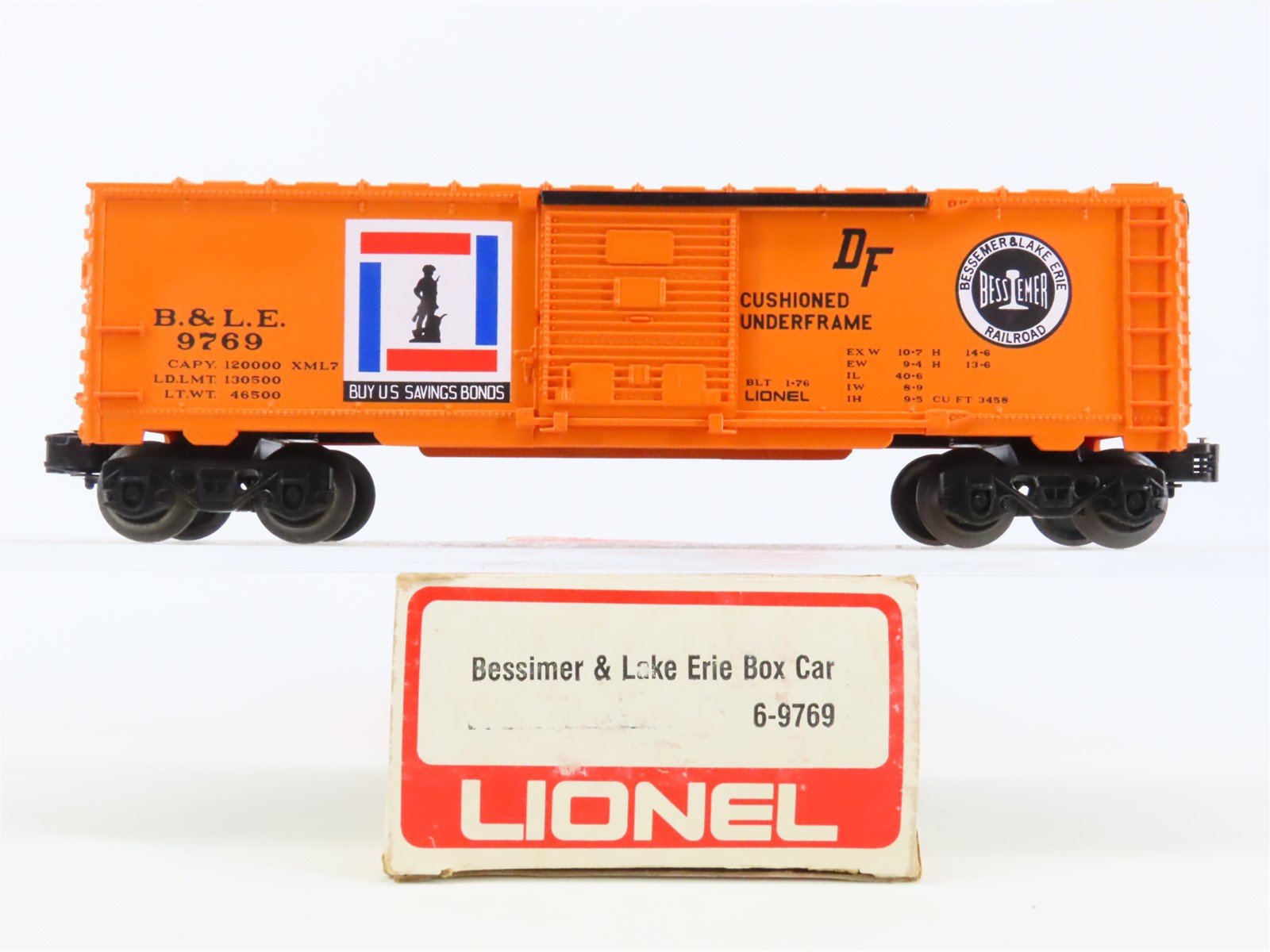 O Gauge 3-Rail Lionel 6-9769 B&LE Bessemer & Lake Erie Single Door Box Car #9769