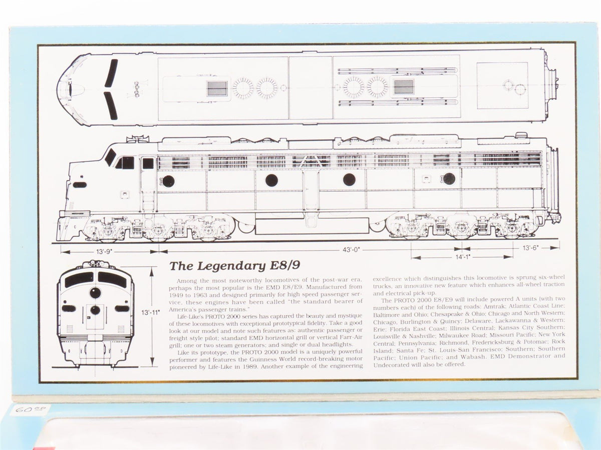 HO Scale Proto 2000 8057 PRR Pennsylvania E8/9A Diesel Loco #5898A