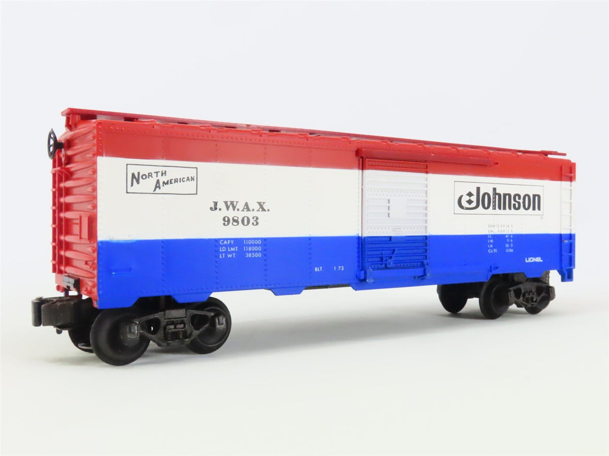 O Gauge 3-Rail Lionel 6-9803 JWAX Johnson Wax Single Door Box Car #9803
