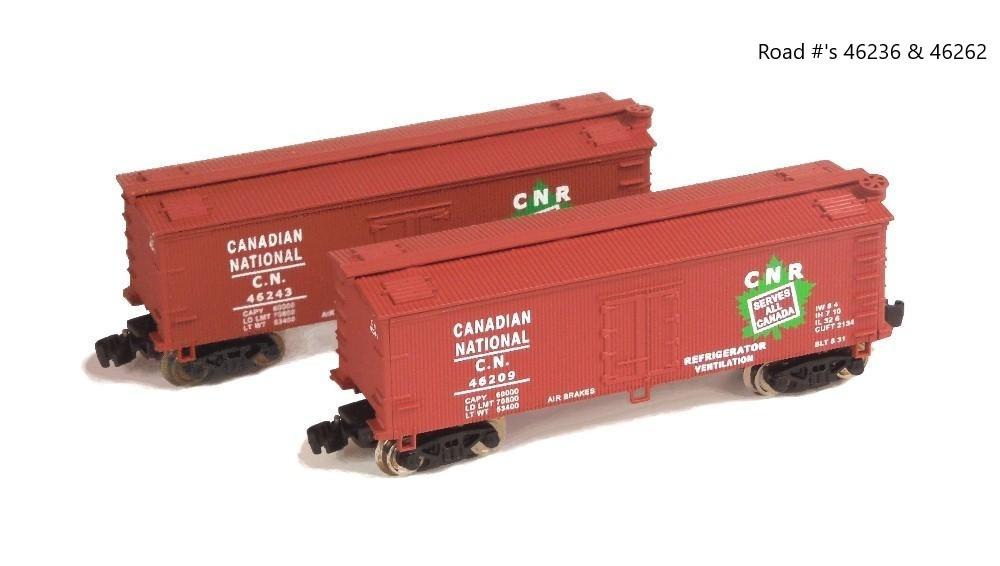 Z Scale FULL THROTTLE FTB9006-2 CN Canadian National 34' Woodside Reefers Set #2