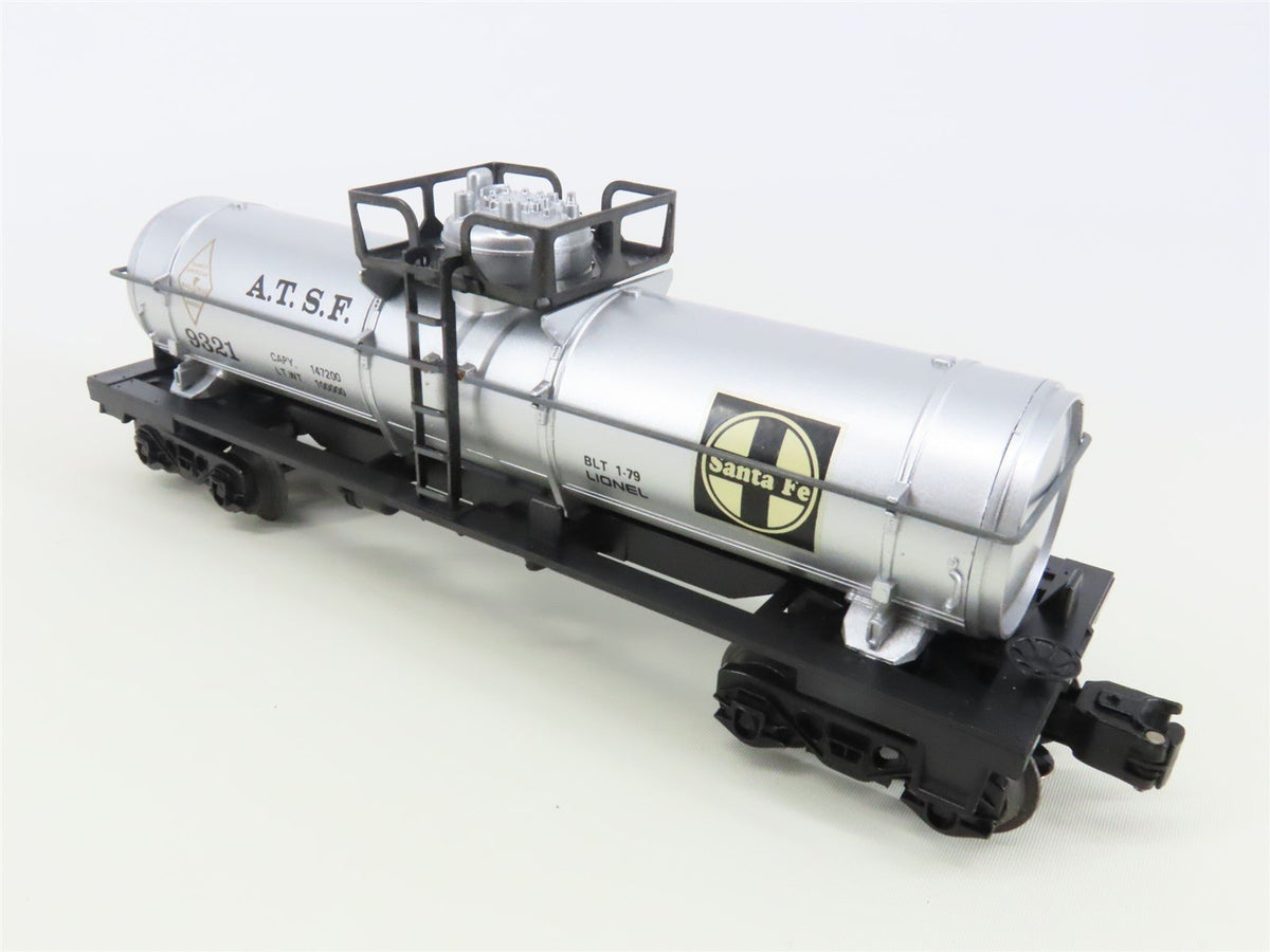 O Gauge 3-Rail Lionel 6-9321 ATSF Santa Fe Railroad Single Dome Tank Car #9321