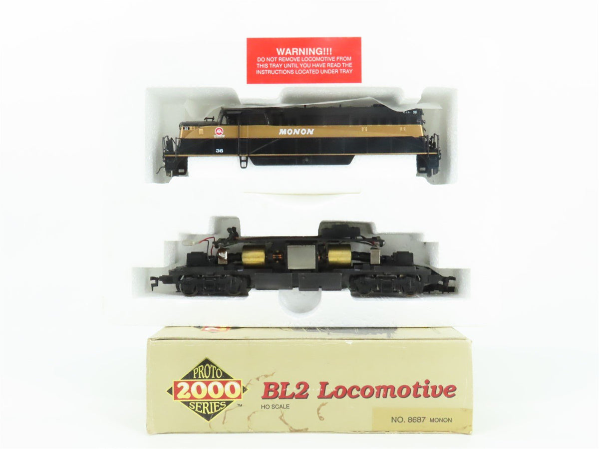 HO Scale Proto 2000 8687 CIL Monon BL2 Diesel Locomotive #36 BAD GEARS