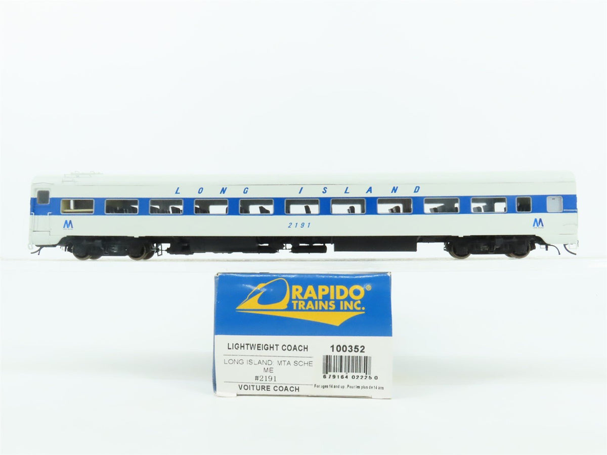 HO Scale Rapido 100352 LIRR Long Island MTA LW Voiture Coach Passenger Car #2191