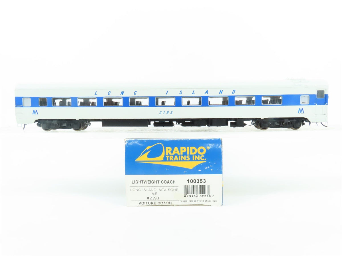HO Scale Rapido 100353 LIRR Long Island MTA LW Voiture Coach Passenger Car #2193