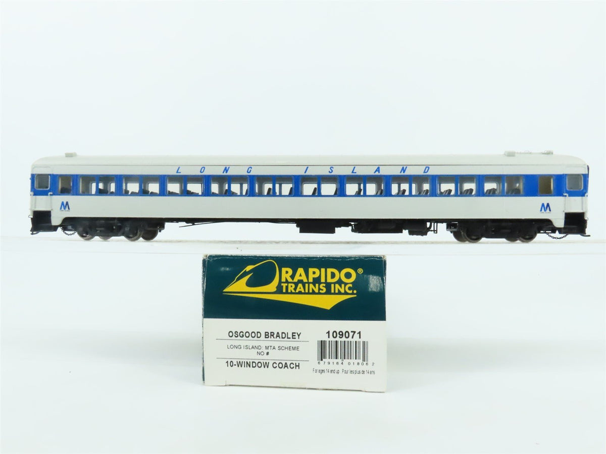 HO Scale Rapido 109071 LIRR Long Island MTA 10-Window Coach Passenger Car No #