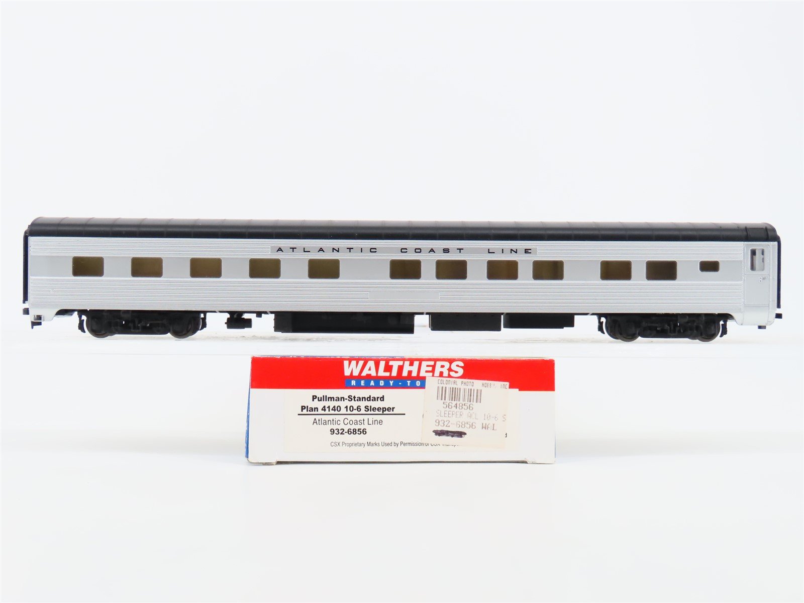 HO Scale Walthers 932-6856 ACL Atlantic Coast Line 10-6 Sleeper Passenger