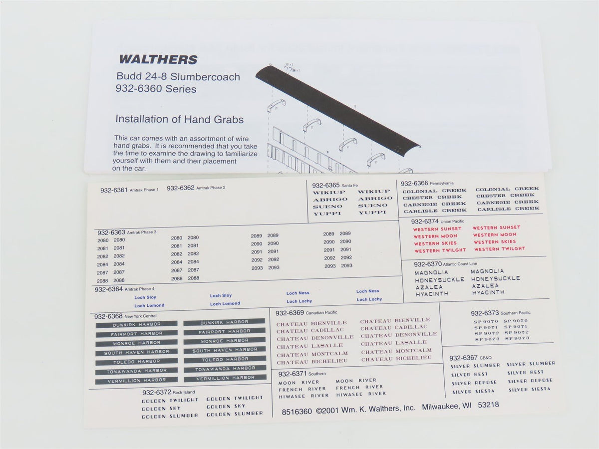 HO Scale Walthers 932-6370 ACL 85&#39; Budd 24-8 Slumbercoach Passenger